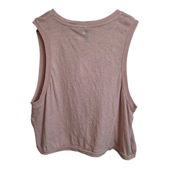 Body Women's Muscle Cropped Tee Oyster Pink Sleeveless Crew Neck  XL - Picture 3 of 11